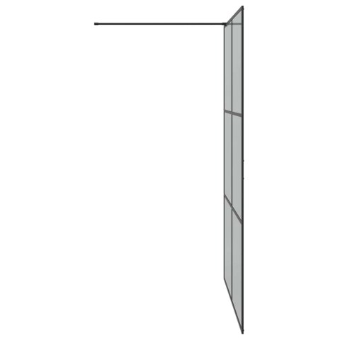 VidaXL Ściana prysznicowa typu walk-in Czarny 140 x 195 cm