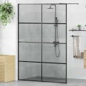 VidaXL Ściana prysznicowa typu walk-in Czarny 140 x 195 cm