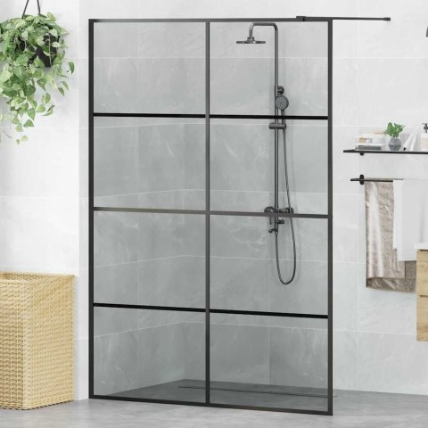 VidaXL Ściana prysznicowa typu walk-in Czarny 140 x 195 cm