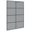 VidaXL Ściana prysznicowa typu walk-in Czarny 140 x 195 cm