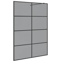 VidaXL Ściana prysznicowa typu walk-in Czarny 140 x 195 cm