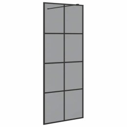 VidaXL Ściana prysznicowa typu walk-in Czarny 80 x 195 cm