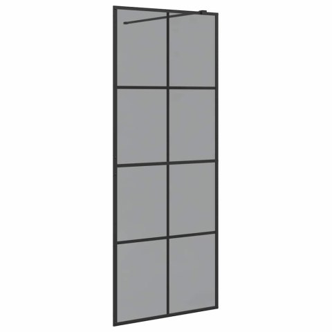 VidaXL Ściana prysznicowa typu walk-in Czarny 80 x 195 cm