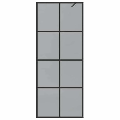 VidaXL Ściana prysznicowa typu walk-in Czarny 80 x 195 cm