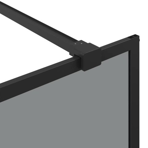 VidaXL Ściana prysznicowa typu walk-in Czarny 80 x 195 cm