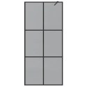 VidaXL Ściana prysznicowa typu walk-in Czarny 90 x 195 cm