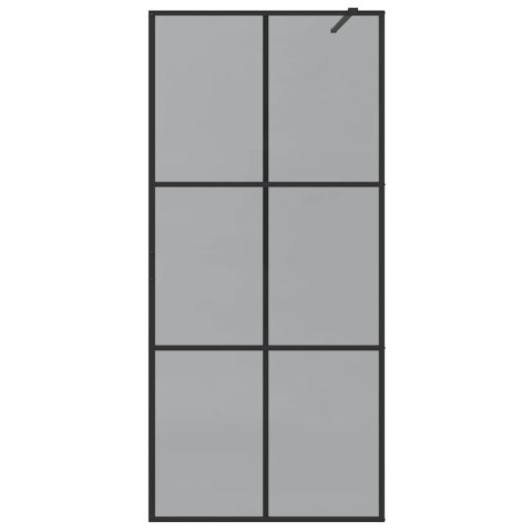 VidaXL Ściana prysznicowa typu walk-in Czarny 90 x 195 cm
