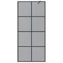 VidaXL Ściana prysznicowa typu walk-in Czarny 90 x 195 cm