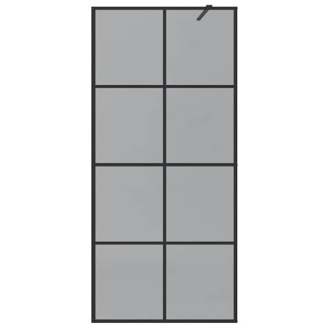 VidaXL Ściana prysznicowa typu walk-in Czarny 90 x 195 cm