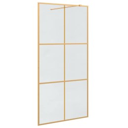 VidaXL Ściana prysznicowa typu walk-in złoty 100 x 195 cm