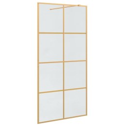 VidaXL Ściana prysznicowa typu walk-in złoty 100 x 195 cm