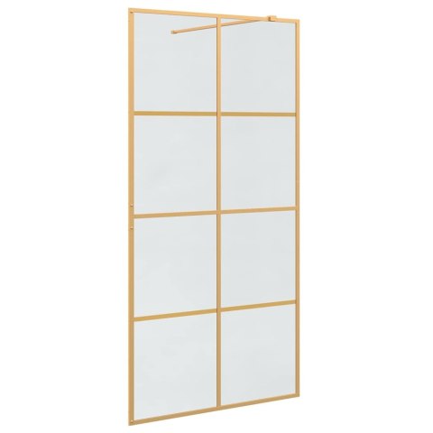 VidaXL Ściana prysznicowa typu walk-in złoty 100 x 195 cm