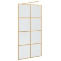 VidaXL Ściana prysznicowa typu walk-in złoty 100 x 195 cm