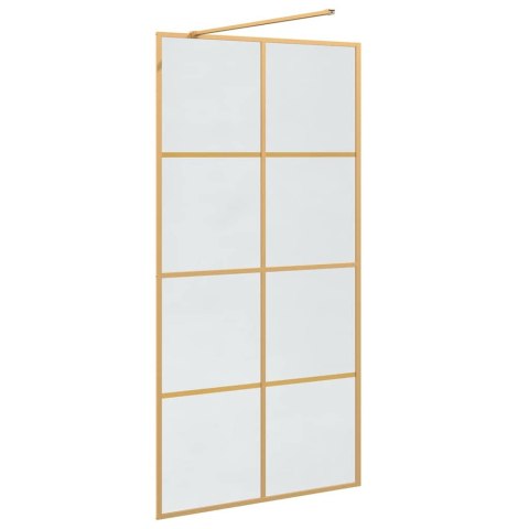 VidaXL Ściana prysznicowa typu walk-in złoty 100 x 195 cm