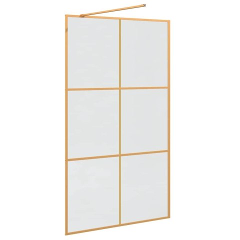 VidaXL Ściana prysznicowa typu walk-in złoty 115 x 195 cm