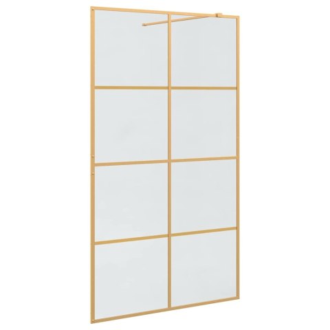 VidaXL Ściana prysznicowa typu walk-in złoty 115 x 195 cm