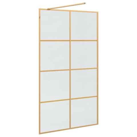 VidaXL Ściana prysznicowa typu walk-in złoty 115 x 195 cm