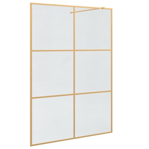 VidaXL Ściana prysznicowa typu walk-in złoty 140 x 195 cm