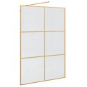 VidaXL Ściana prysznicowa typu walk-in złoty 140 x 195 cm
