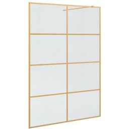 VidaXL Ściana prysznicowa typu walk-in złoty 140 x 195 cm
