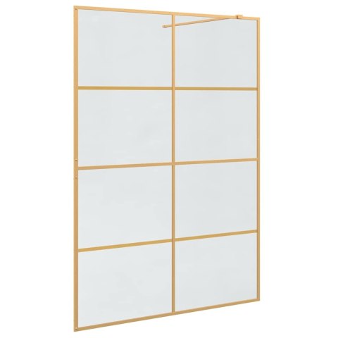 VidaXL Ściana prysznicowa typu walk-in złoty 140 x 195 cm