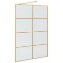 VidaXL Ściana prysznicowa typu walk-in złoty 140 x 195 cm