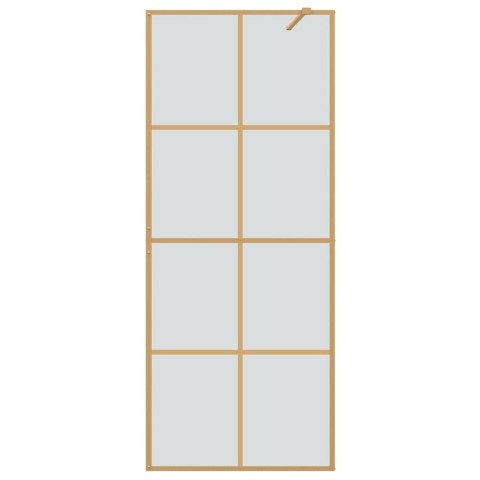 VidaXL Ściana prysznicowa typu walk-in złoty 80 x 195 cm