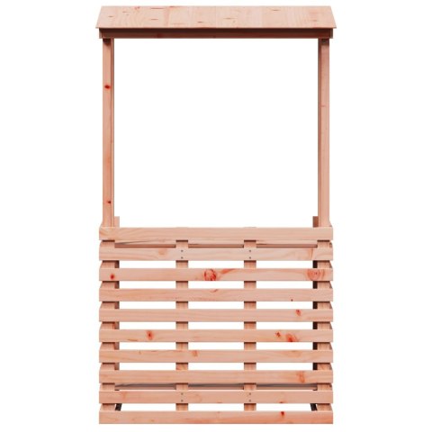 VidaXL Barowy stolik ogrodowy z daszkiem, 112,5x57x195,5 cm, drewniany