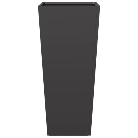 DONICE OGRODOWE 2 SZT. CZARNE 35X35X75CM STALOWE