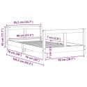 VidaXL Rama łóżka dziecięcego, 80x160 cm, drewno sosnowe