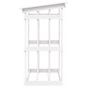 VidaXL Stojak na drewno opałowe, biały, 108x64,5x109cm, drewno sosnowe