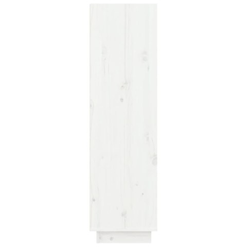 SZAFKA NA BUTY BIAŁA 60X34X105CM LITE DREWNO SOSNOWE