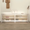 VidaXL Szafka na buty, biały, 160x36,5x50 cm, lite drewno sosnowe