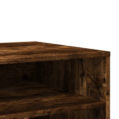 VidaXL Szafka pod drukarkę, z kółkami, przydymiony dąb, 60x50x67 cm