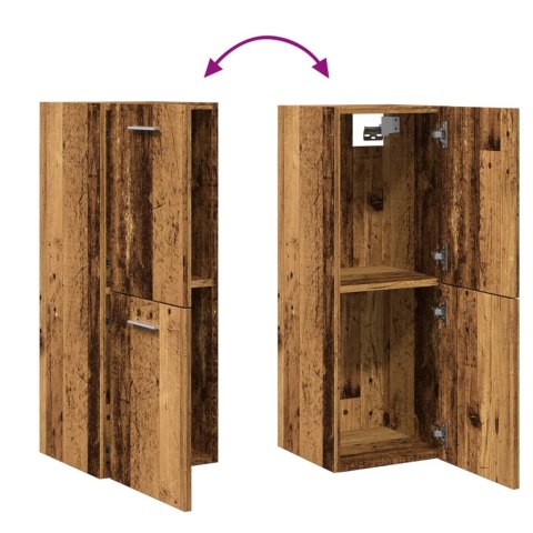 WISZĄCA SZAFKA ŁAZIENKOWA STARE DREWNO 30X30X80CM