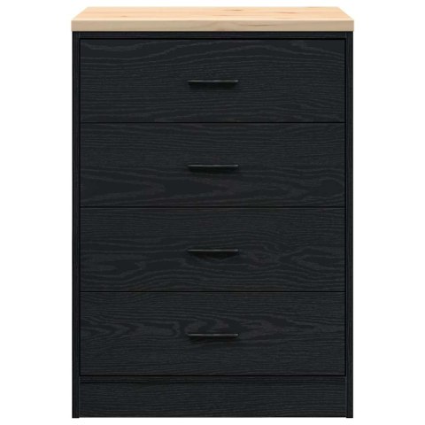 GARAŻOWA SZAFKA DO PRZECHOWYWANIA CZARNA 60X51X85CM