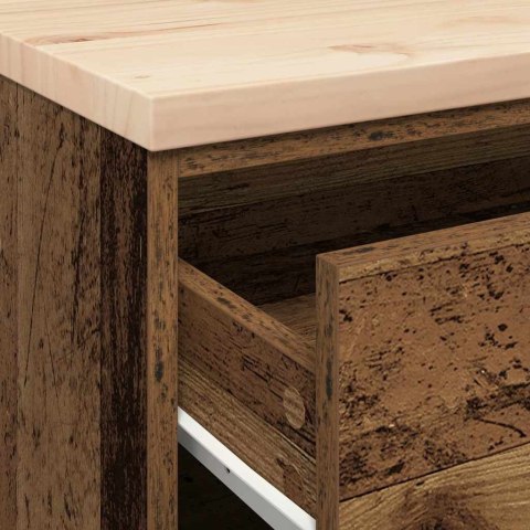 GARAŻOWA SZAFKA DO PRZECHOWYWANIA STARE DREWNO 60X51X85CM