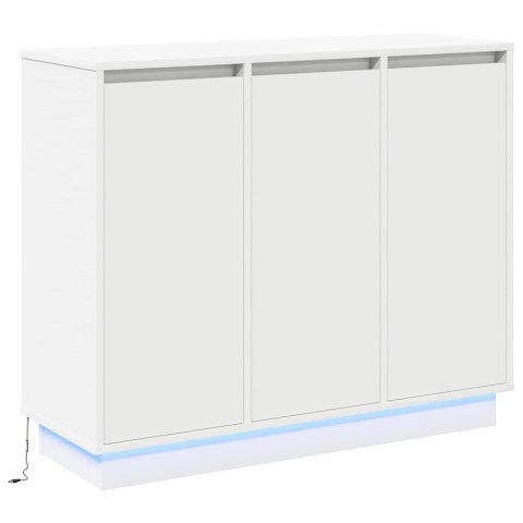 VidaXL Komoda LED Biały 90 x 32 x 75 cm Materiał drewnopochodny