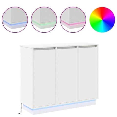 VidaXL Komoda LED Biały 90 x 32 x 75 cm Materiał drewnopochodny