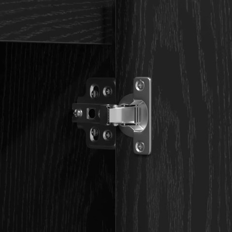 VidaXL Komoda LED Czarny Dąb 90 x 32 x 75 cm Materiał drewnopochodny