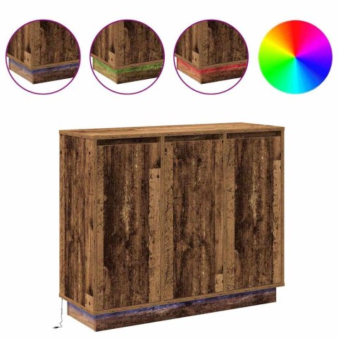 KOMODA LED STARE DREWNO 90X 32X 75CM