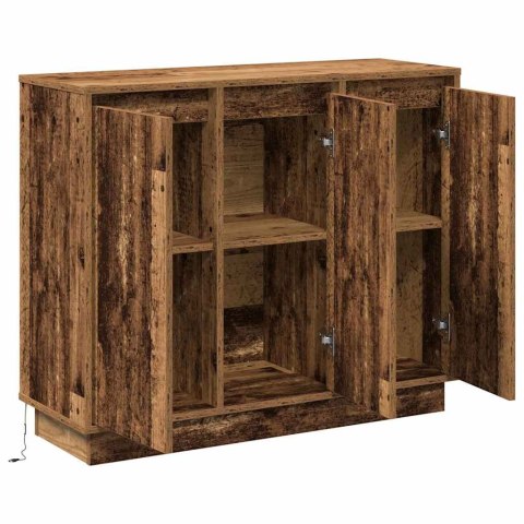 KOMODA LED STARE DREWNO 90X 32X 75CM