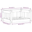 VidaXL Legowisko dla psa Woskowy Brąz 55 x 45 x 28 cm