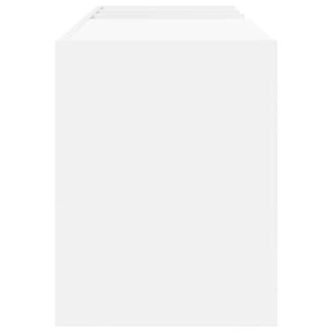 SZAFKA NA PŁYTY WINYLOWE Z PÓŁKĄ BIAŁY 78,5X35X45CM