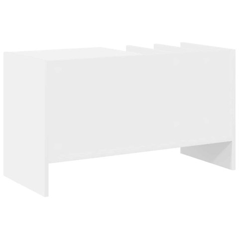 SZAFKA NA PŁYTY WINYLOWE Z PÓŁKĄ BIAŁY 78,5X35X45CM