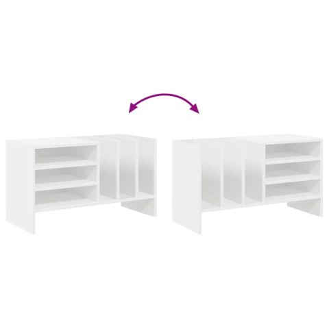 SZAFKA NA PŁYTY WINYLOWE Z PÓŁKĄ BIAŁY 78,5X35X45CM