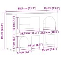 BUFET BETONOWY SZARY 80,5X35X59CM