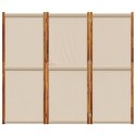 VidaXL Parawan 3-panelowy, taupe, 210x180 cm