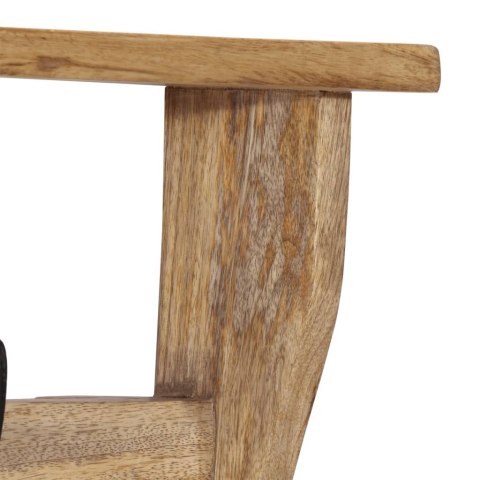 VidaXL Wieszak ścienny na płaszcze, z 4 haczykami, lite drewno mango