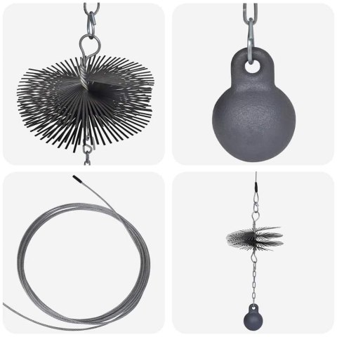 OKRGŁA SZCZOTKA KOMINOWA ŚREDNICA 20CM